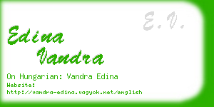 edina vandra business card